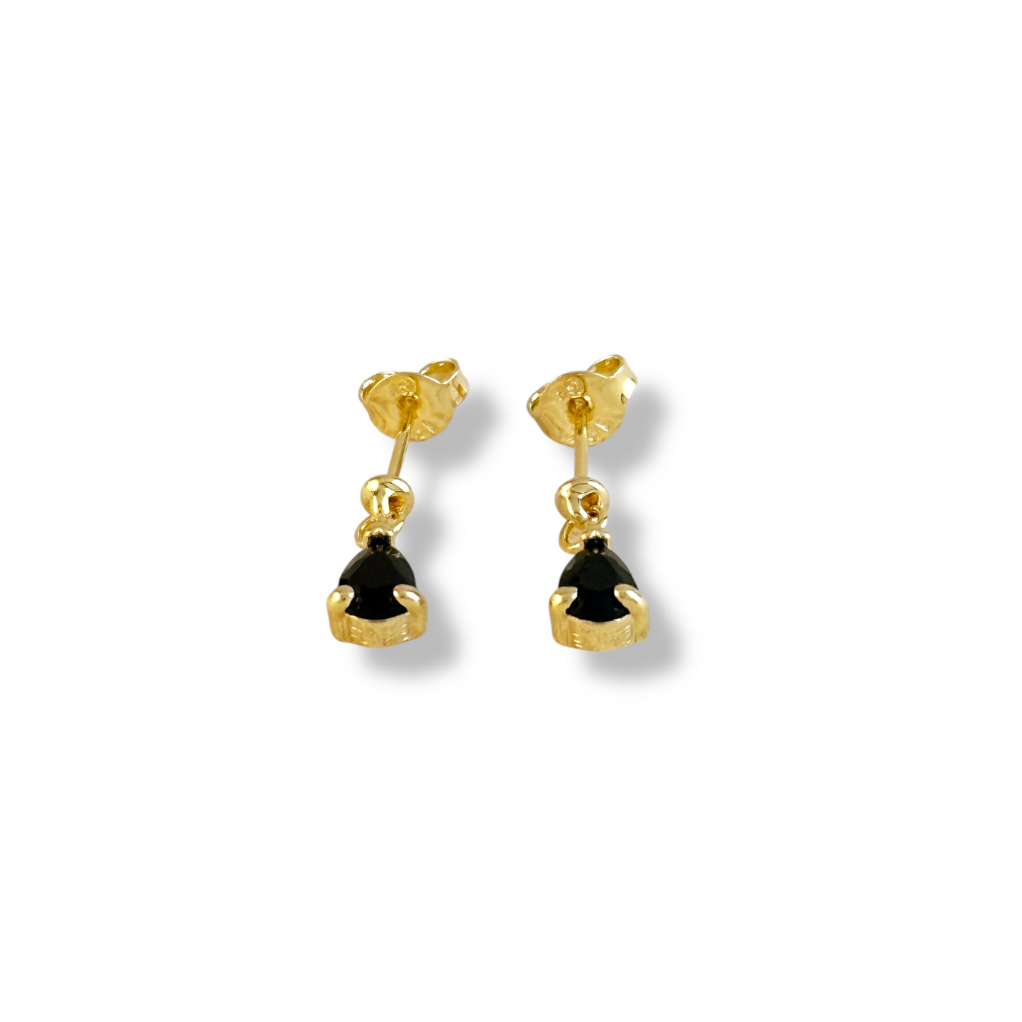12mm Teardrop CZ Drop 18k Gold Filled Earrings