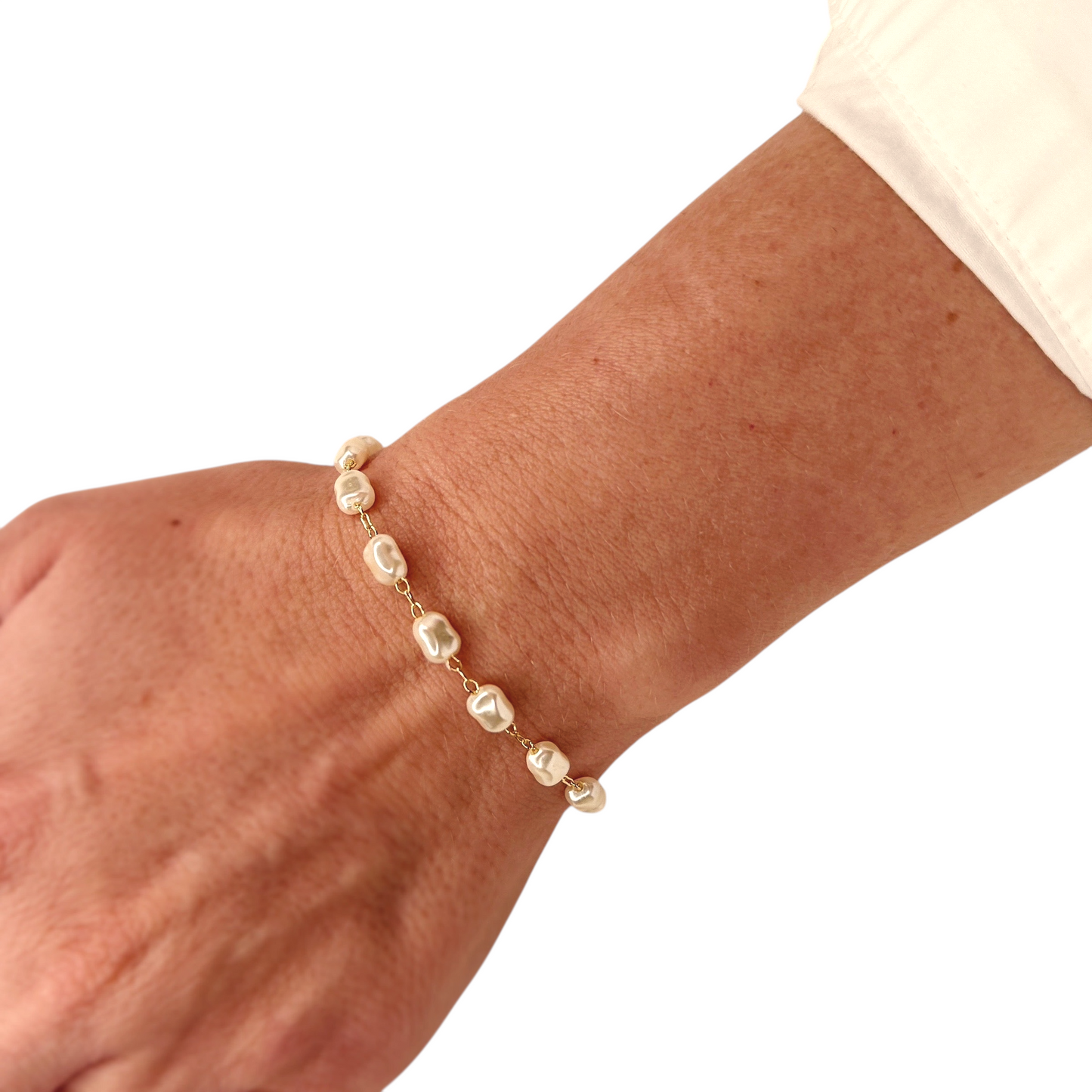 Baroque Pearl 18K Gold Filled Bracelet
