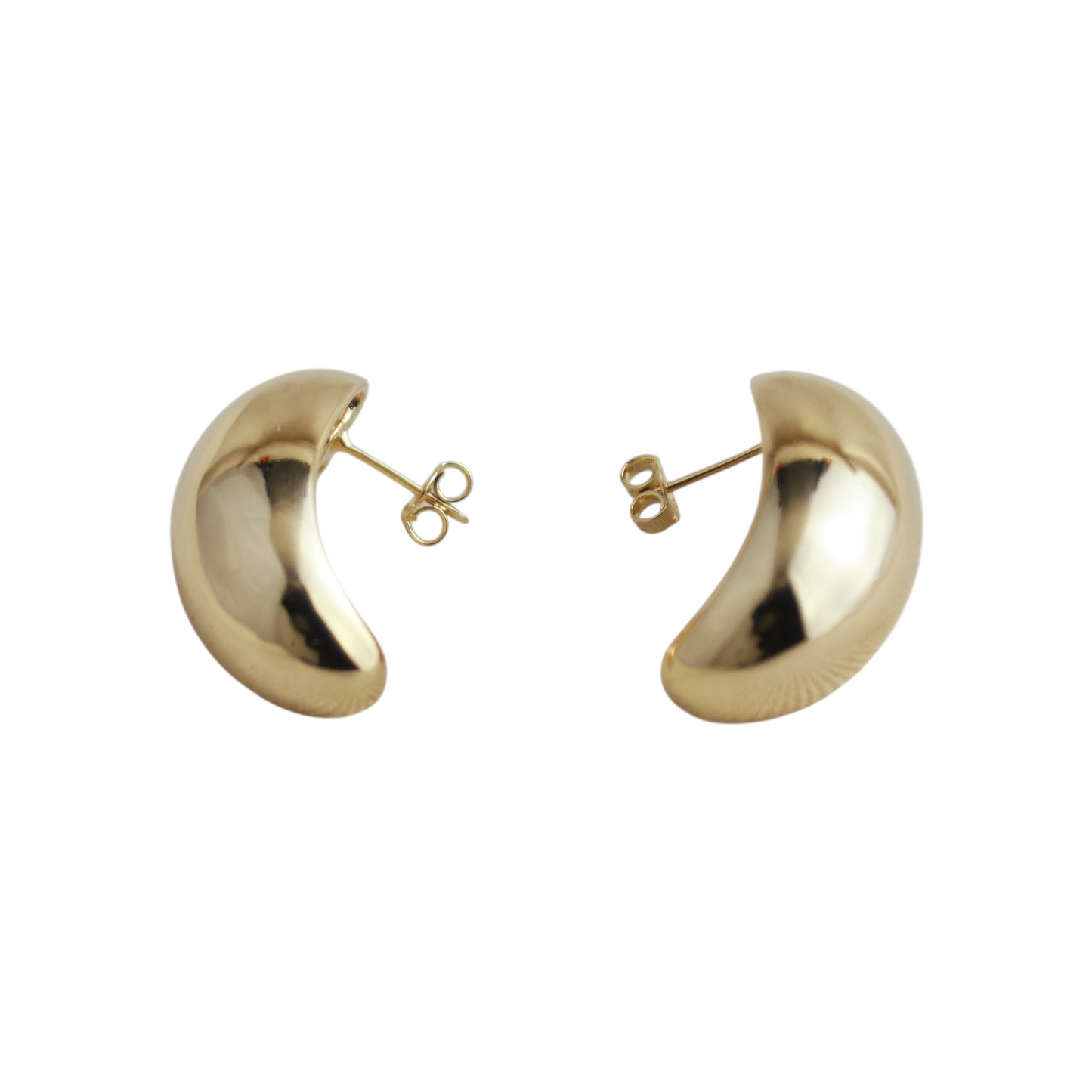 30mm Dome Drop 18k Gold Filled Earrings