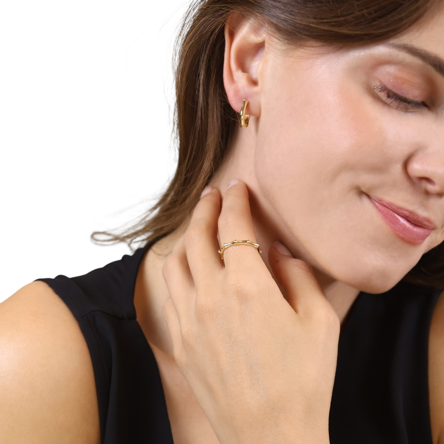 Bamboo Band 18k Gold Filled Ring