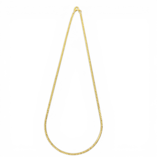 2mm Cuban Chain 18K Gold Filled Necklace