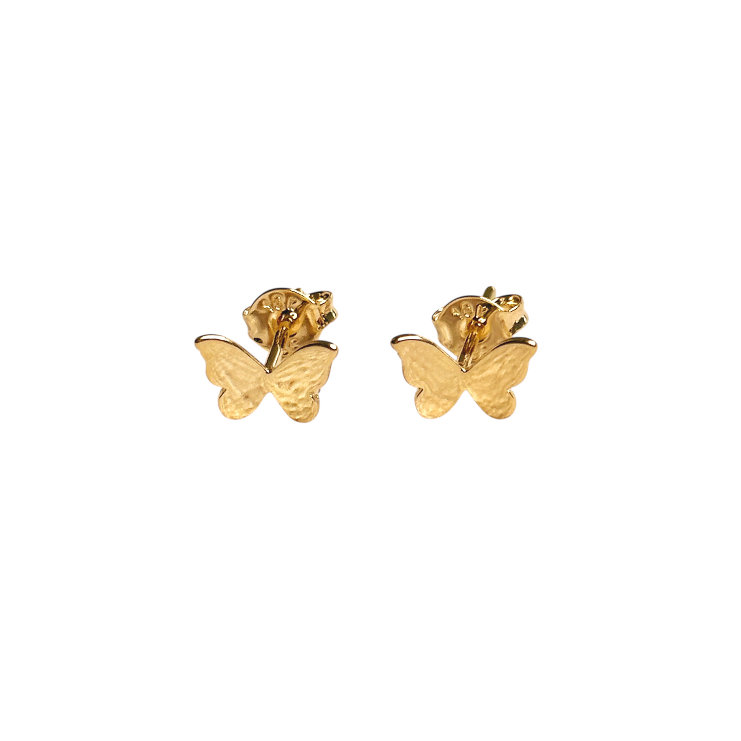 9mm Mini Butterfly Stud 18K Gold Filled Earrings