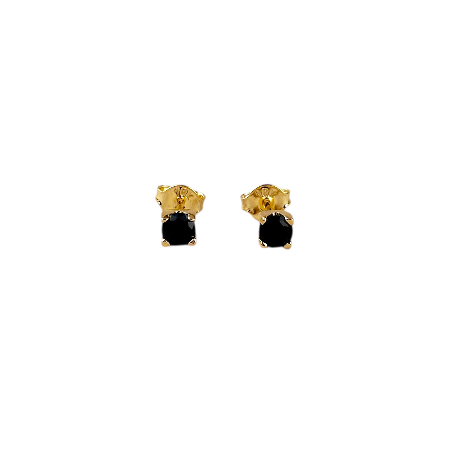 4mm Colored CZ Stud 18k Gold Filled Earrings