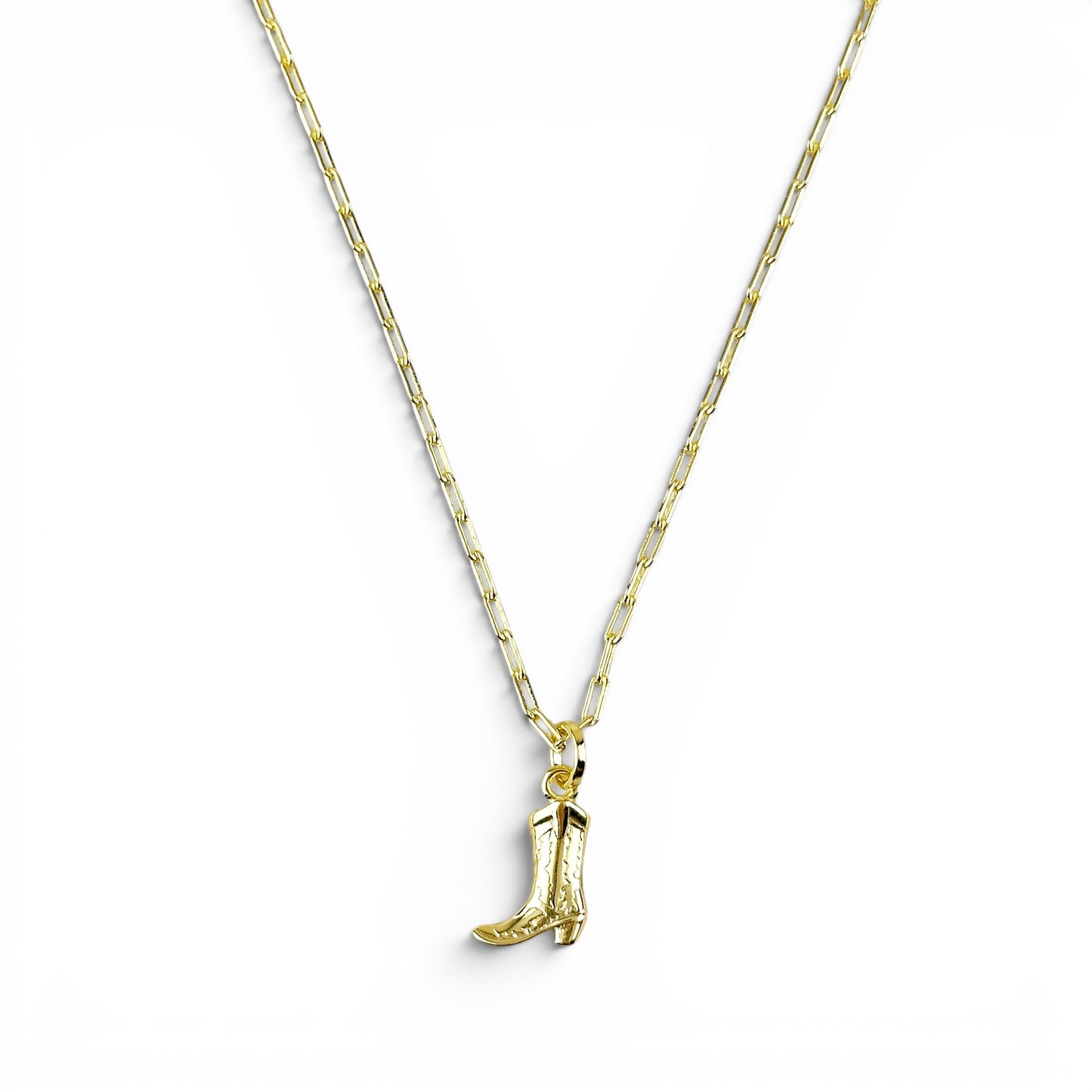 Western Boot 18mm 18K Gold Filled Charm