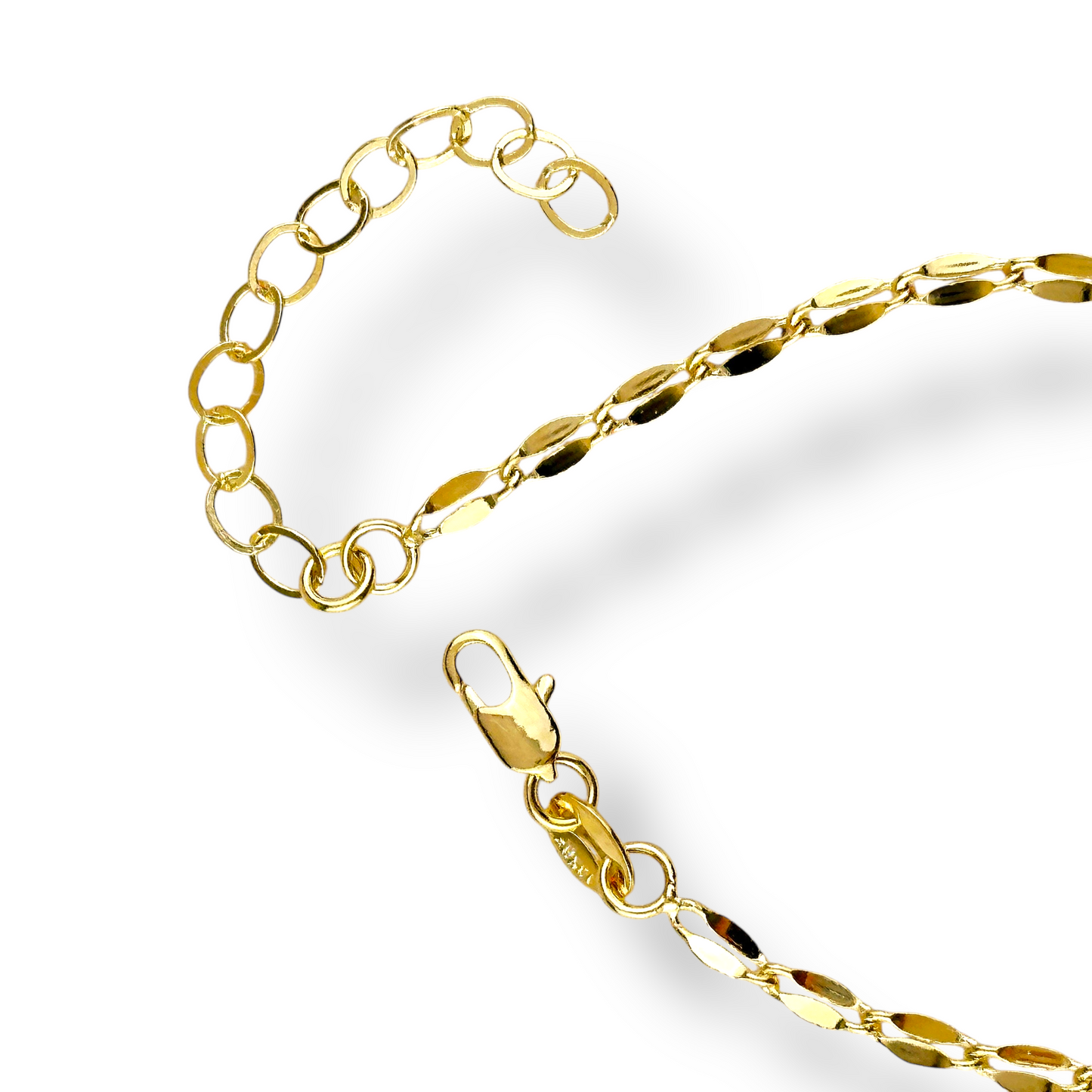 3mm Lip Chain 18k Gold Filled Bracelet