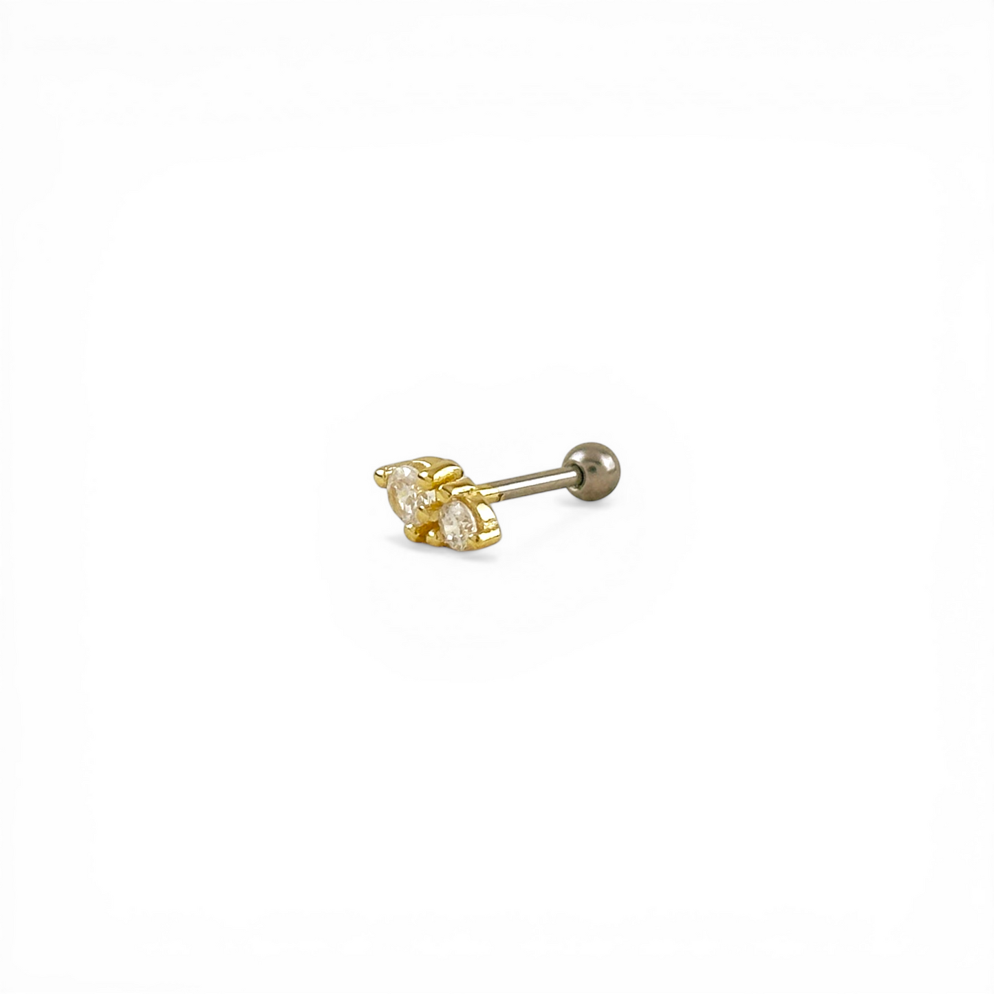 CZ Piercing Stud 18K Gold Filled Earring