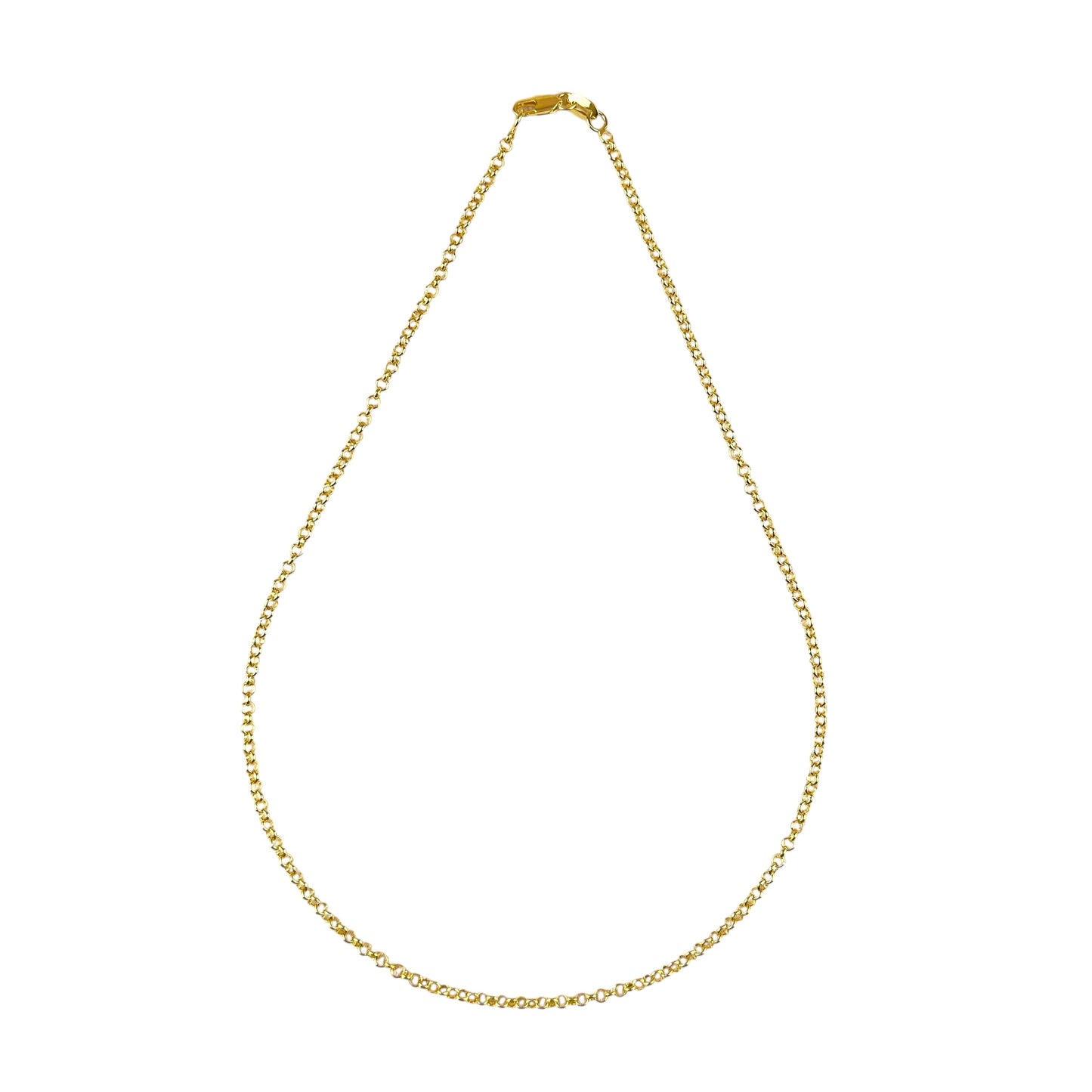 2.5mm Rolo Link Chain 18K Gold Filled Necklace