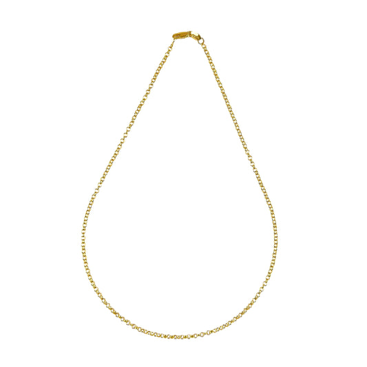 2.5mm Rolo Link Chain 18K Gold Filled Necklace