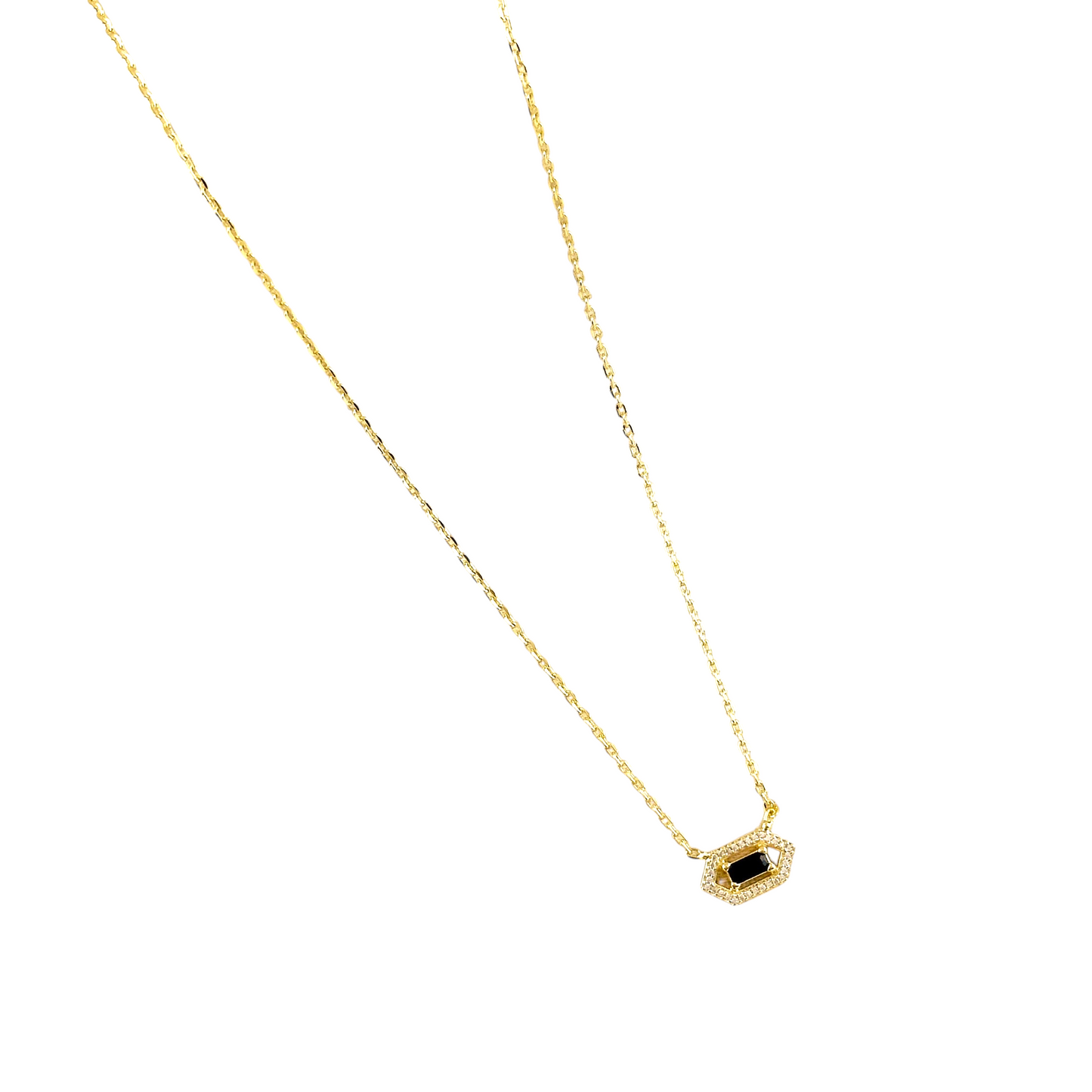 Baguette Birthstone Pendant 18k Gold Filled Necklace