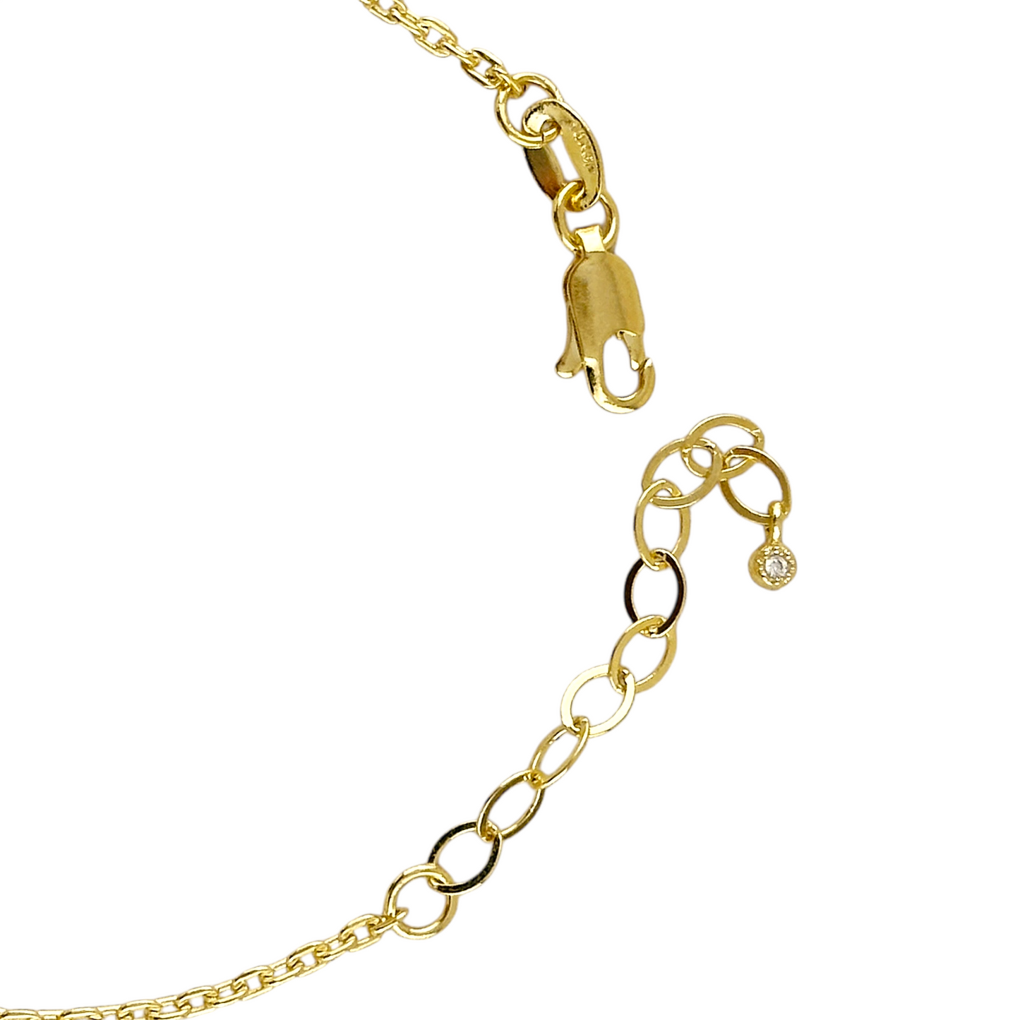 Interlocking Circles CZ 18k Gold Filled Bracelet