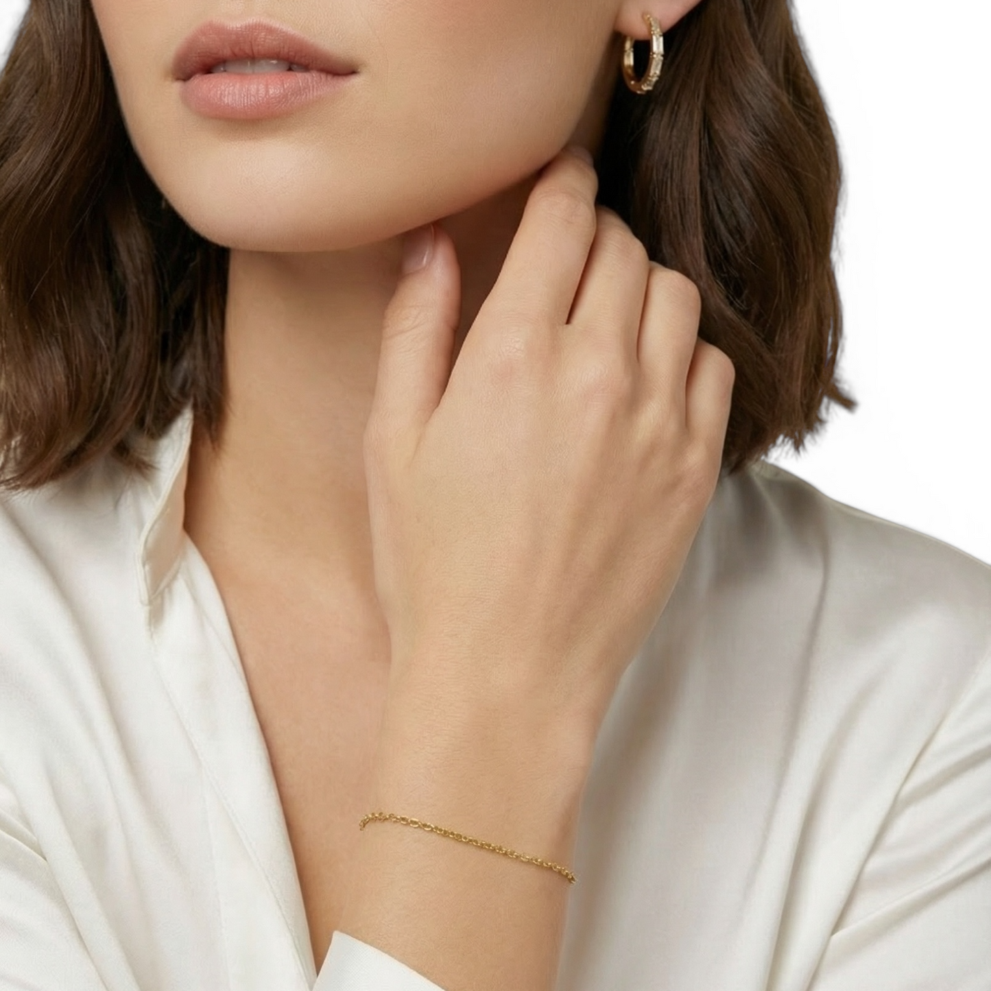 1.8mm Anchor Chain 18K Gold Filled Bracelet