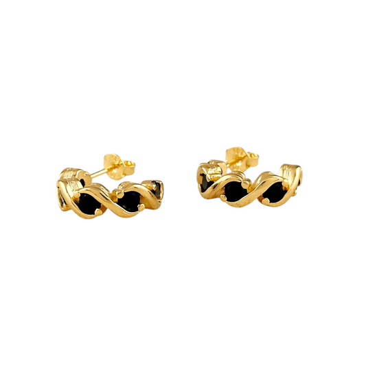15mm Infinity CZ Open Hoop 18k Gold Filled Earrings