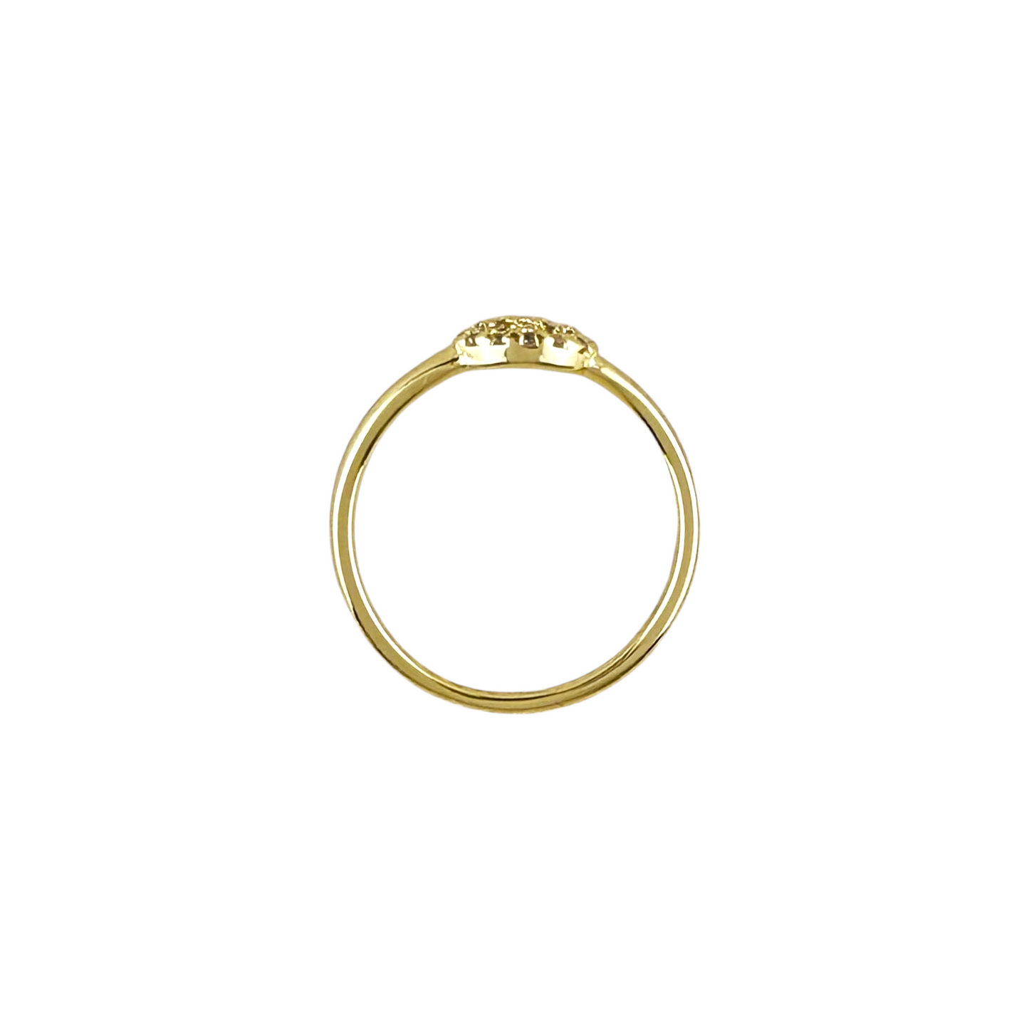 Pavé CZ Mariner Link 18k Gold Filled Ring