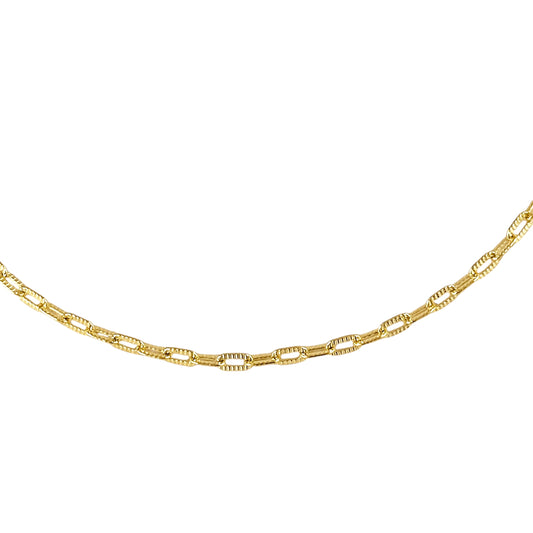 Diamond Cut Mini Link Chain 18k Gold Filled Bracelet