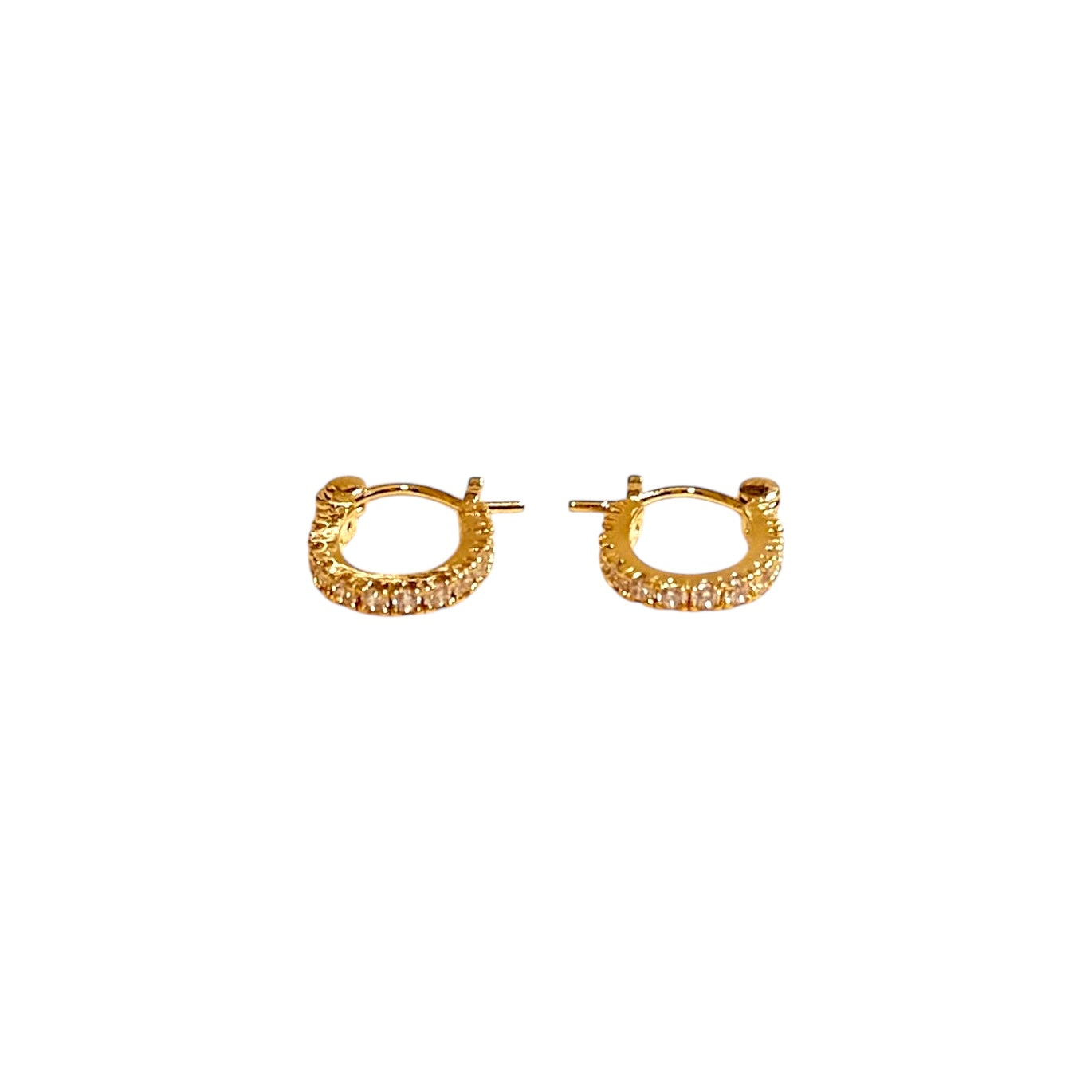 CZ Mini Hoop 18K Gold Filled Earrings