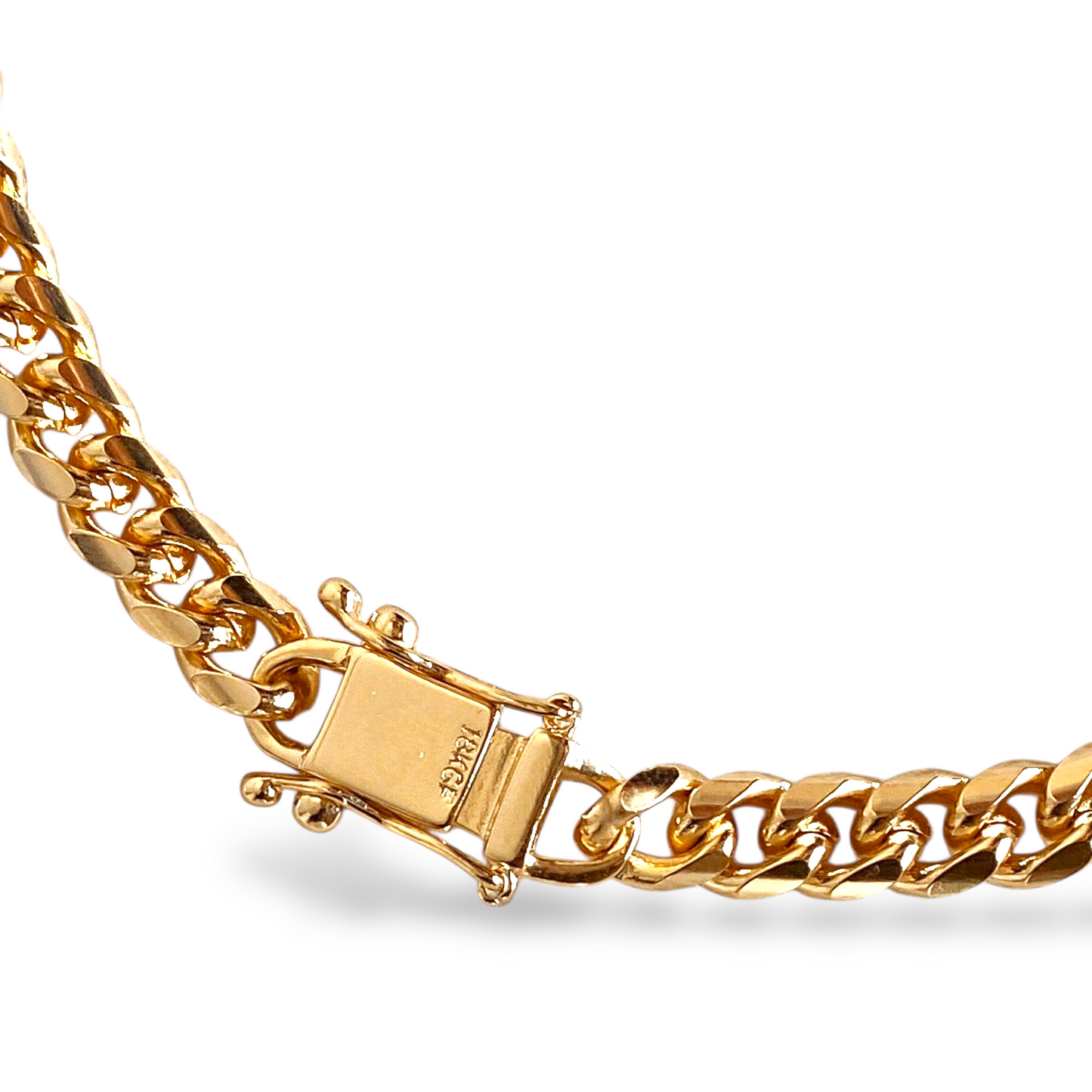 7mm Chunky Cuban 18K Gold Filled Bracelet