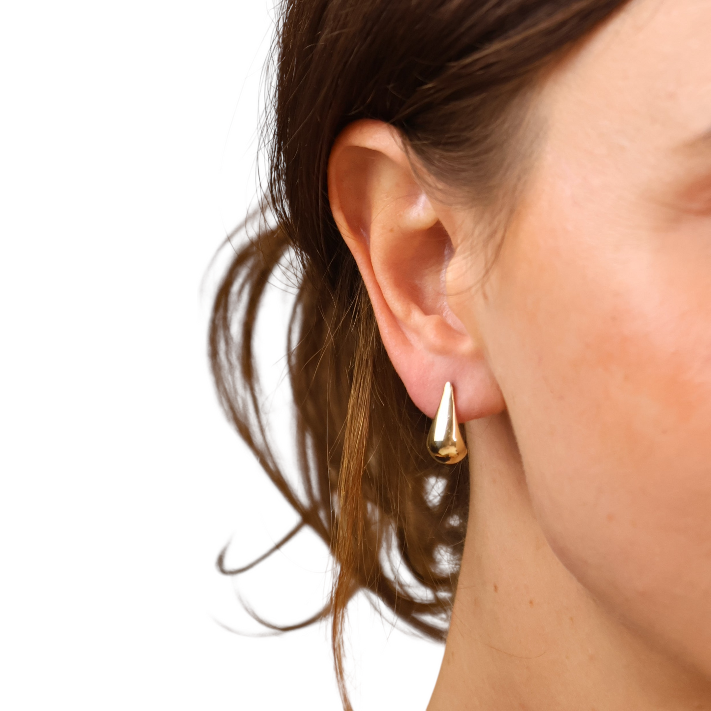 Teardrop 15mm 18K Gold Filled Stud Earrings