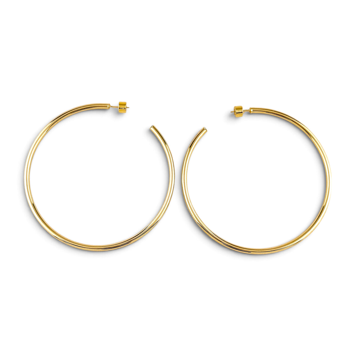 New Wave Hoop 70mm 18K Gold Filled Earrings