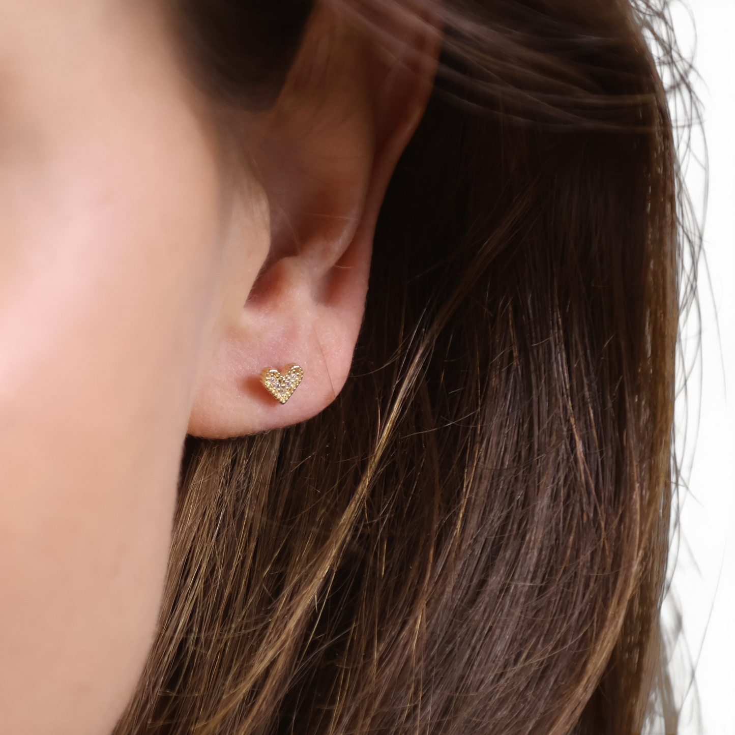 CZ Piercing Stud 18K Gold Filled Earring