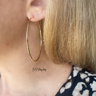 All Sizes Endless Hoop 18k Gold Filled Earrings