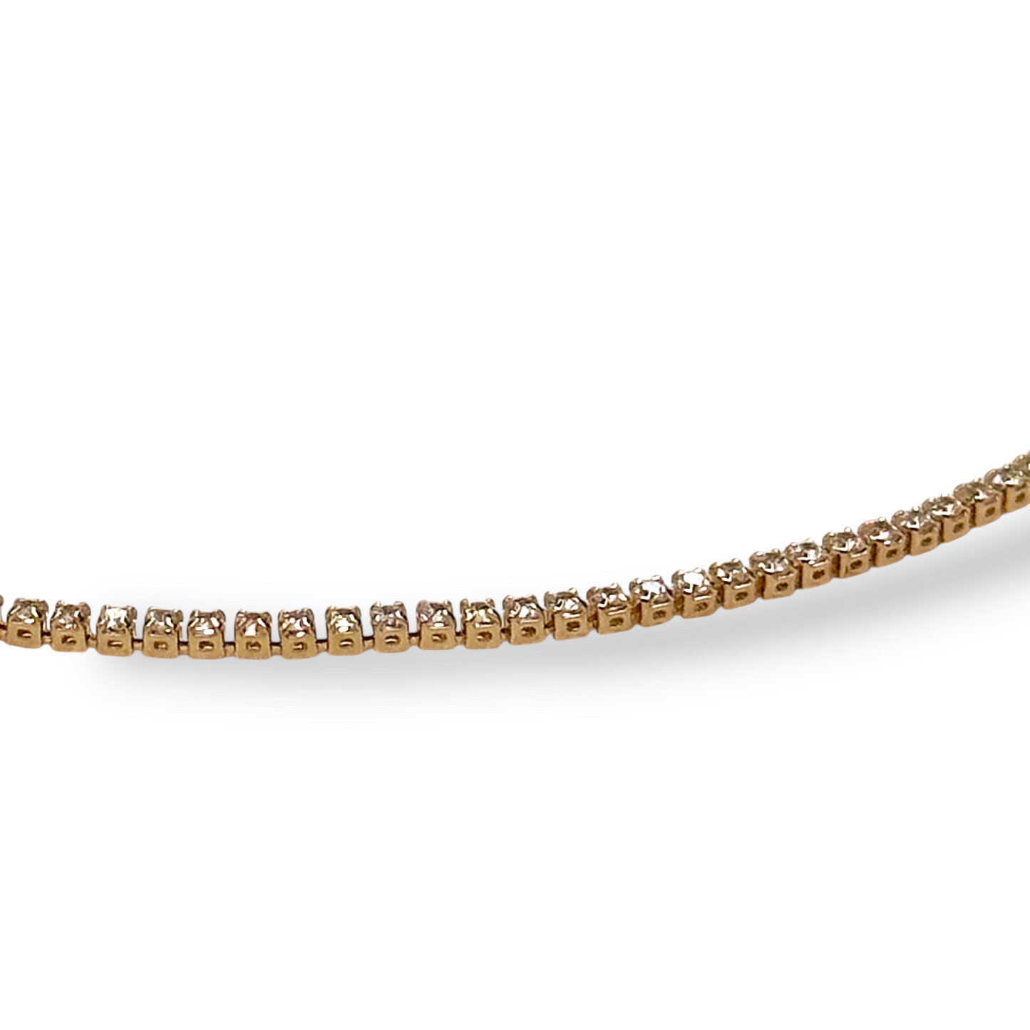 1.2mm CZ 18k Gold Filled Riviera Bracelet