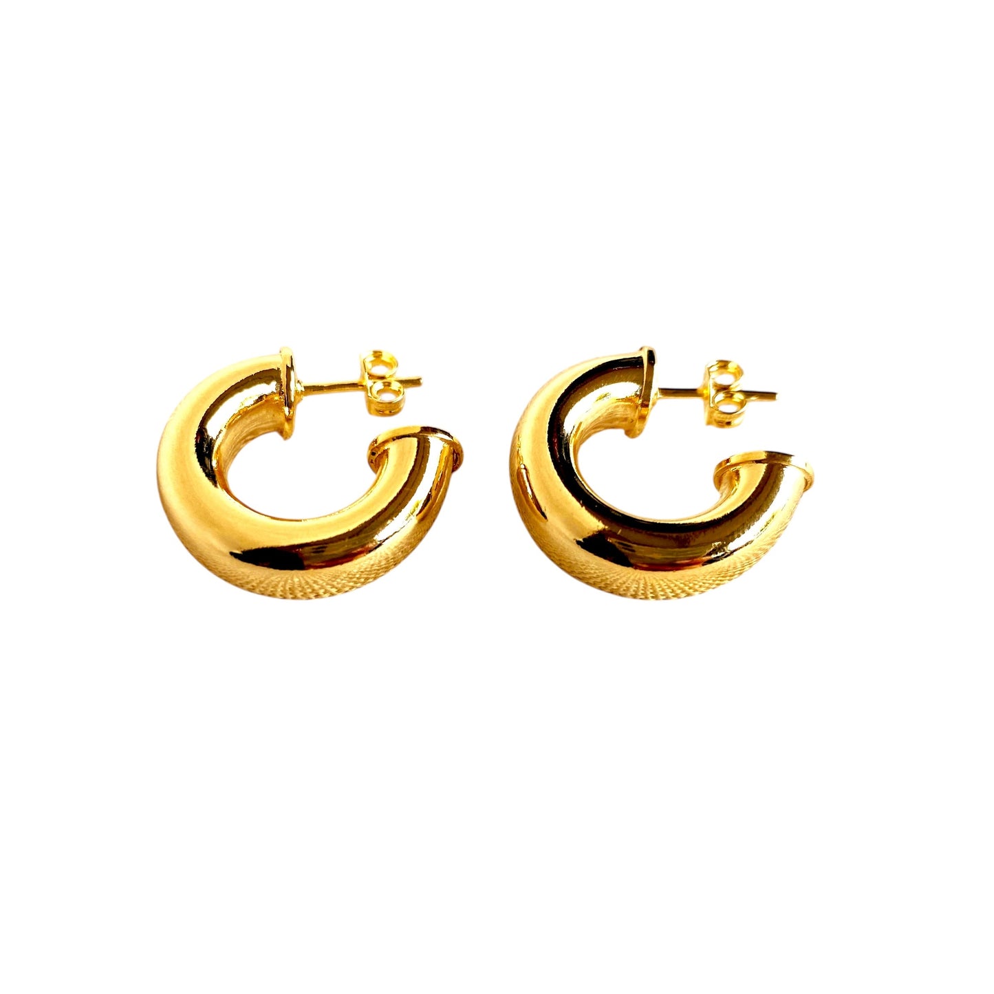 20mm Classic Tube Open Hoop 18k Gold Filled Earrings