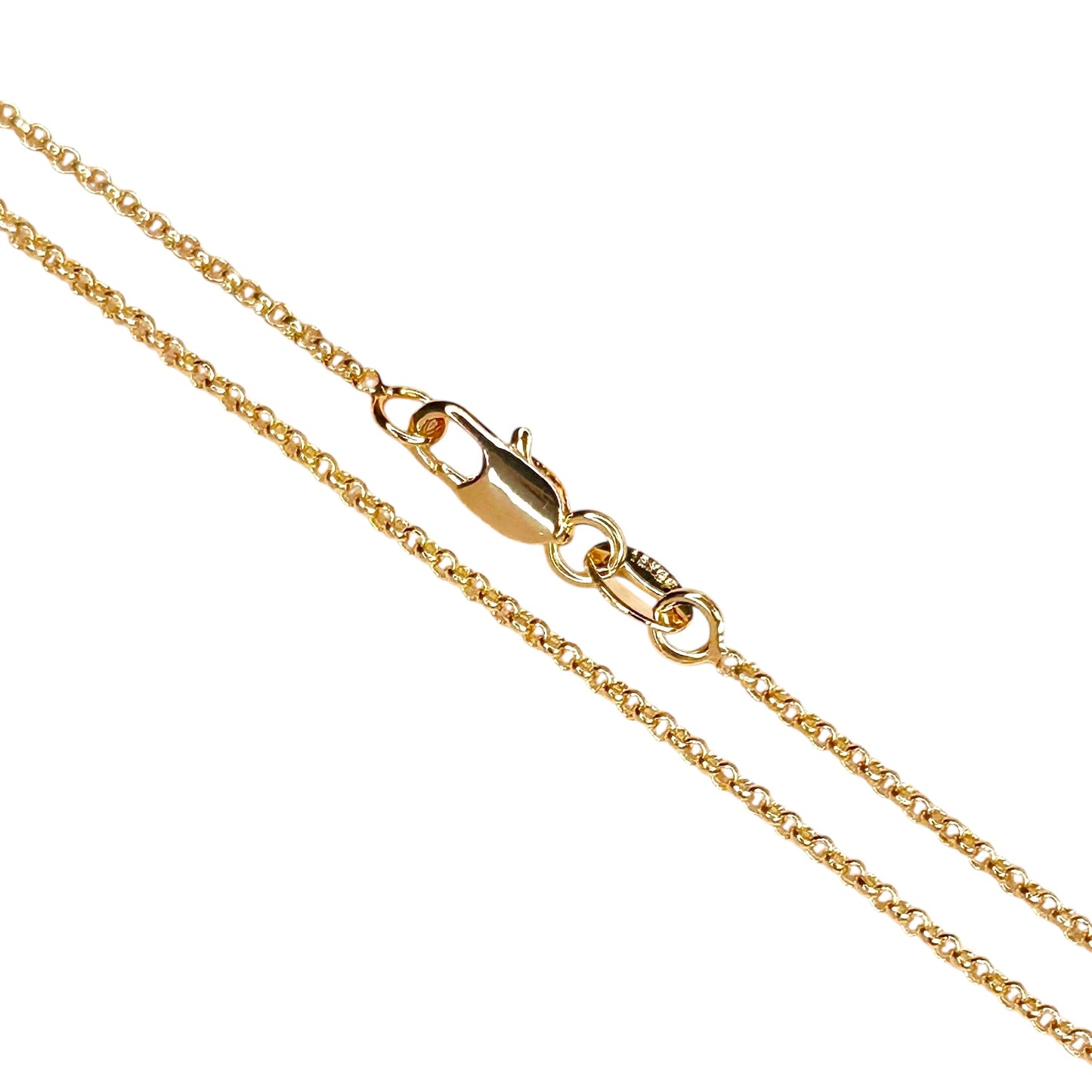 1.5mm Rolo Link Chain 18k Gold Filled Necklace