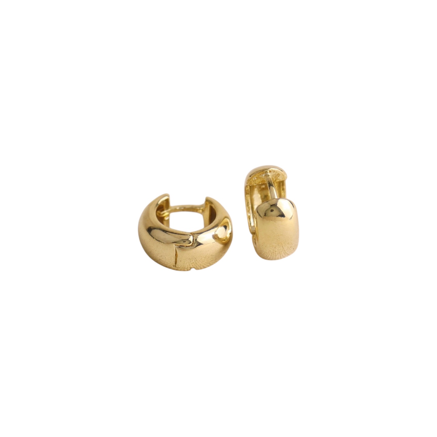 Bold Huggie Hoop 18k Gold Filled Earrings