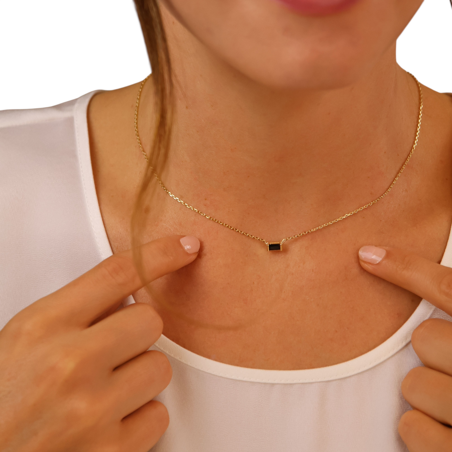 Birthstone CZ Set 18K Gold Filled Necklace & Earrings