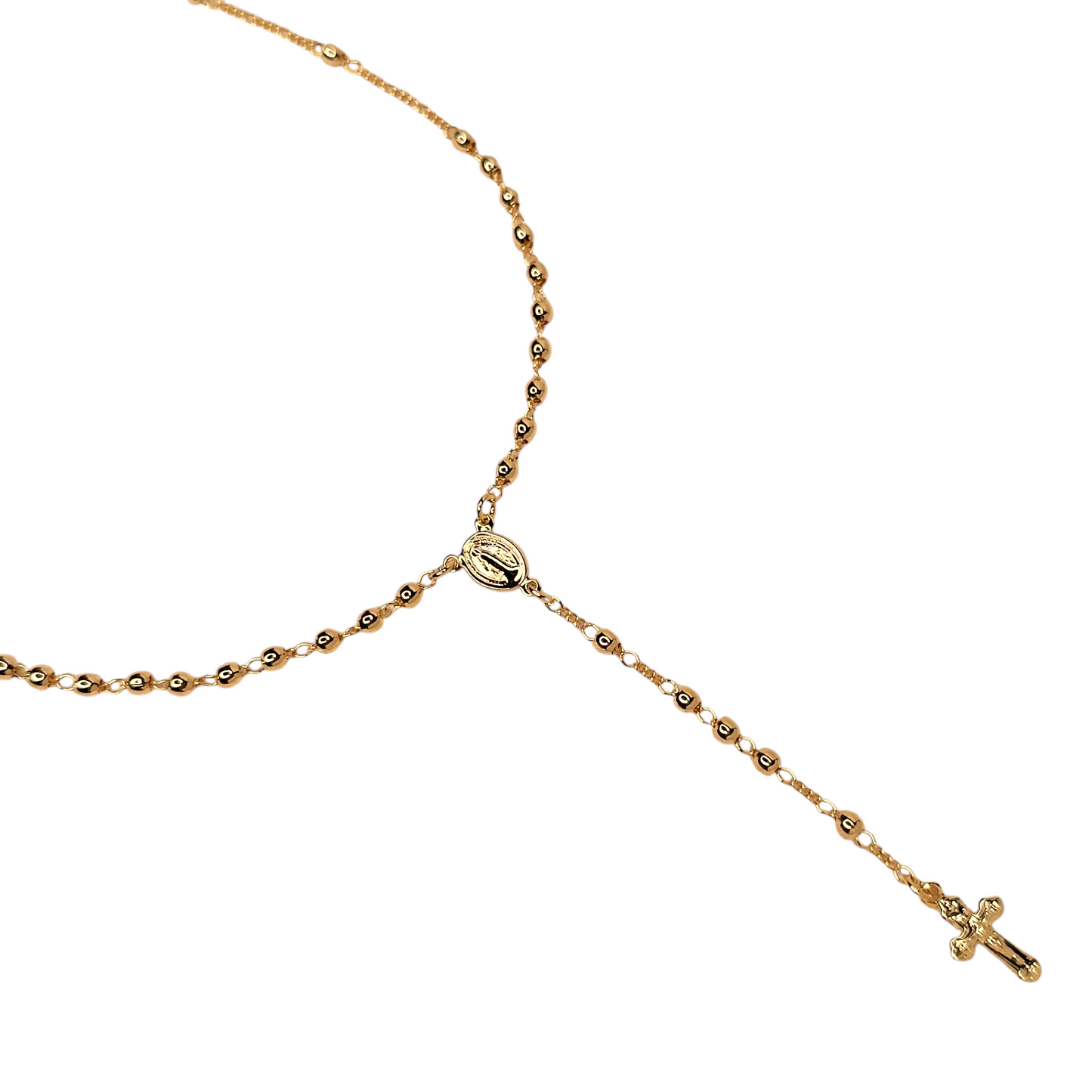 Traditional Rosary 18k Gold Filled Necklace