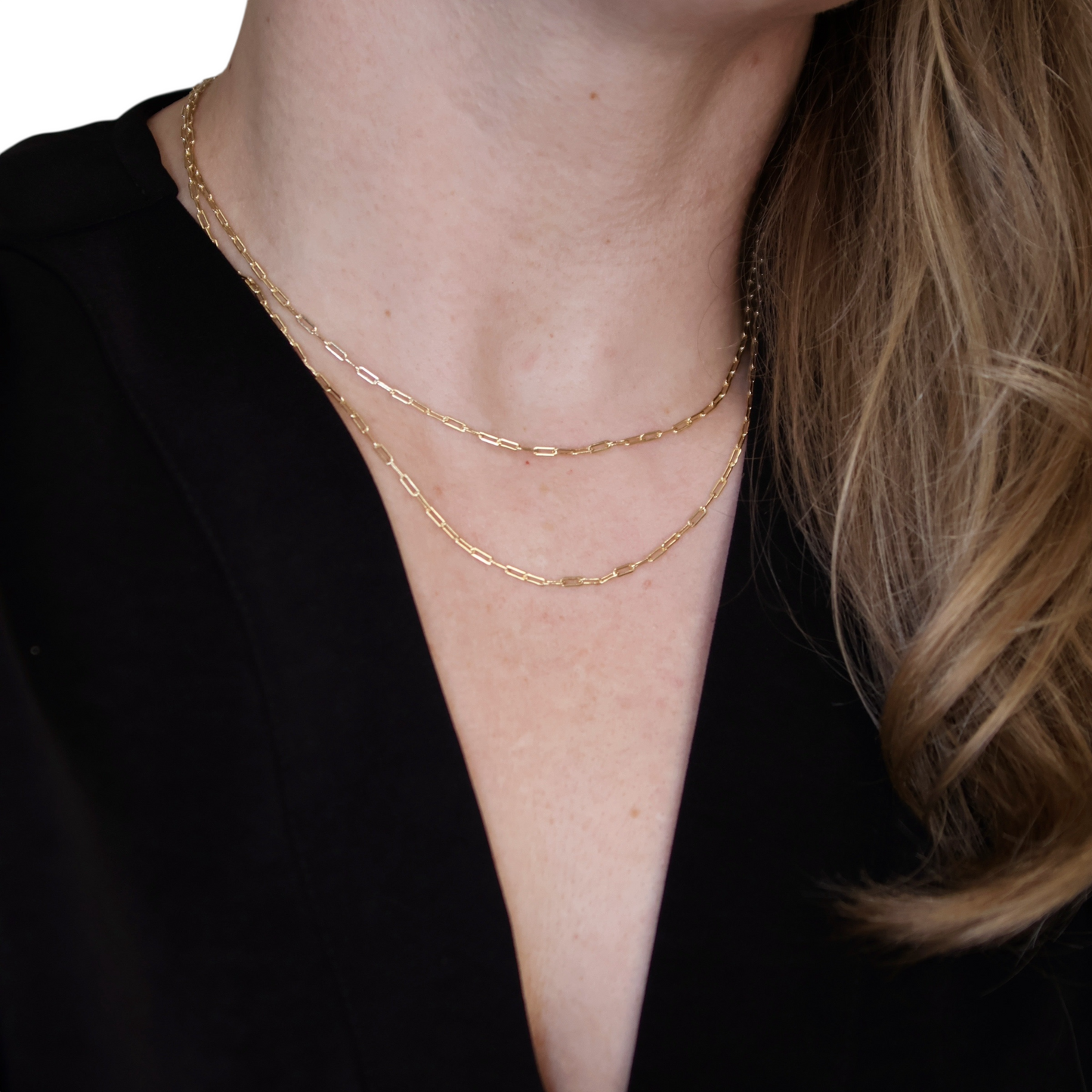 Delicate Paperclip Chain 18k Gold Filled Necklace