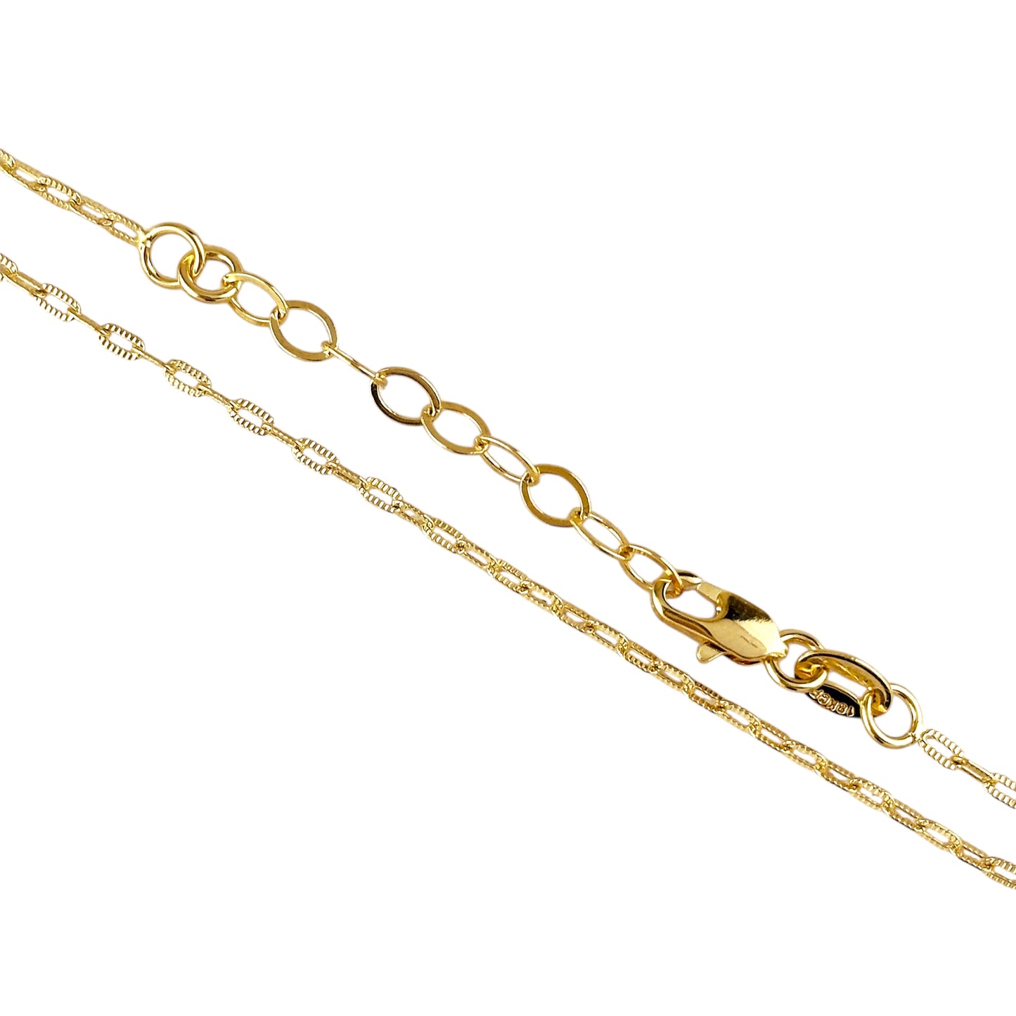 Diamond Cut Mini Link Chain 18k Gold Filled Bracelet