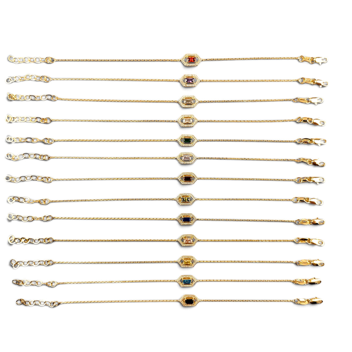 All Birthstone CZ  Bracelet 