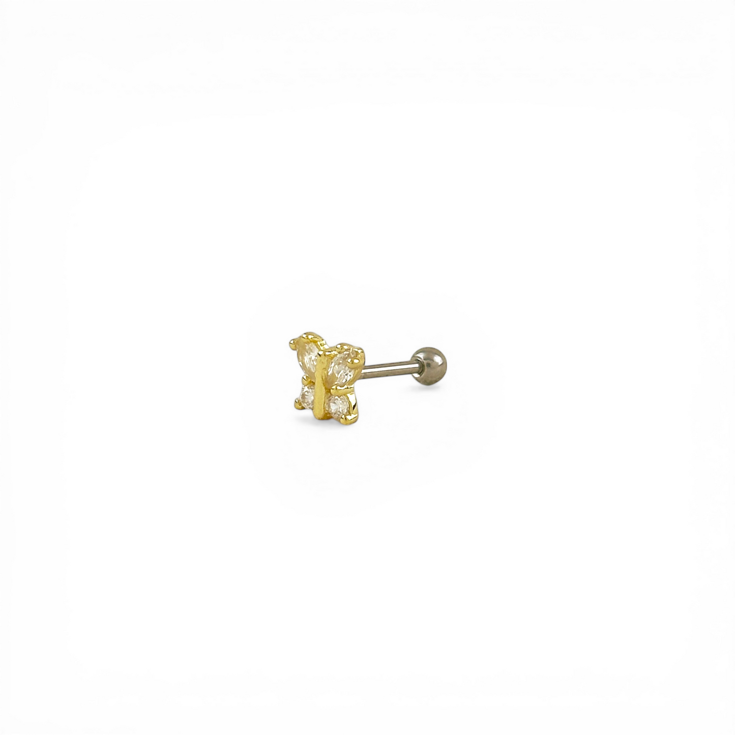 CZ Piercing Stud 18K Gold Filled Earring