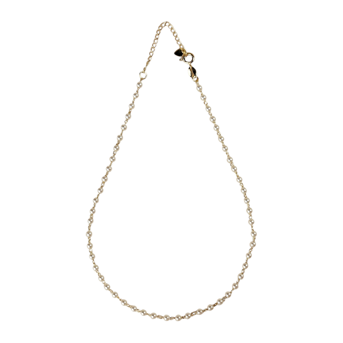 3mm Pearl Choker 18k Gold Filled Necklace