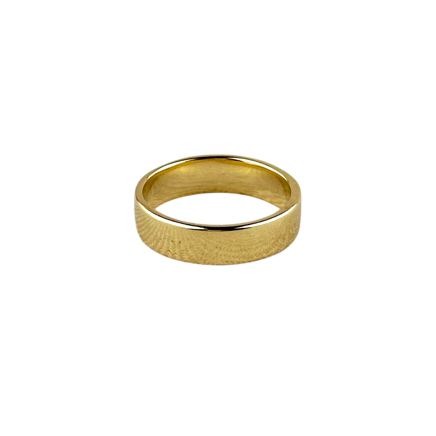 5mm Polished Flat Band 18k Gold Filled Ring