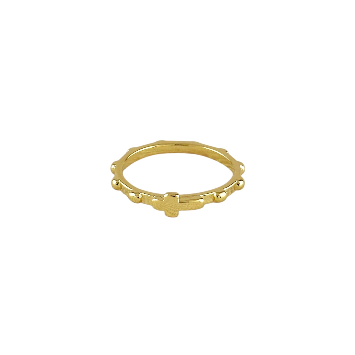Prayer Beaded Band 18k Gold Filled Ring