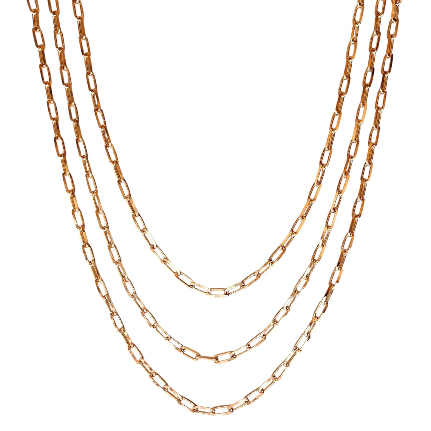 Large Link Paperclip Chain 18k Gold Filled Necklace