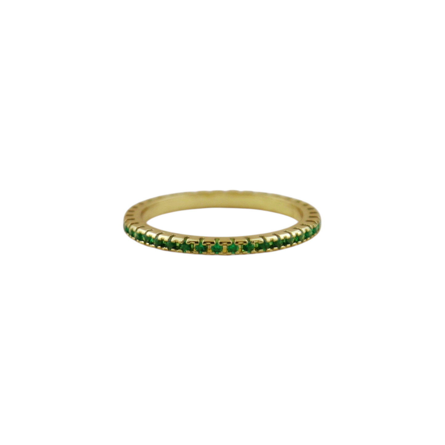 Micro CZ Eternity Band 18k Gold Filled Ring