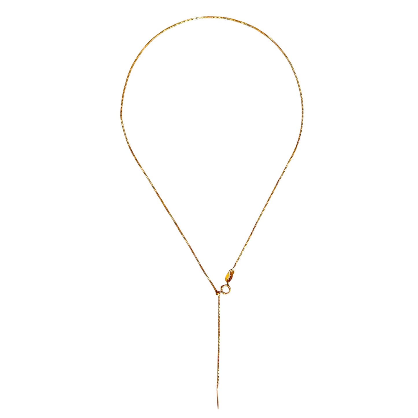 Adjustable Diamond Cut Box Chain 18K Gold Filled Necklace