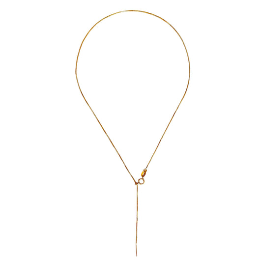 Adjustable Diamond Cut Box Chain 18K Gold Filled Necklace
