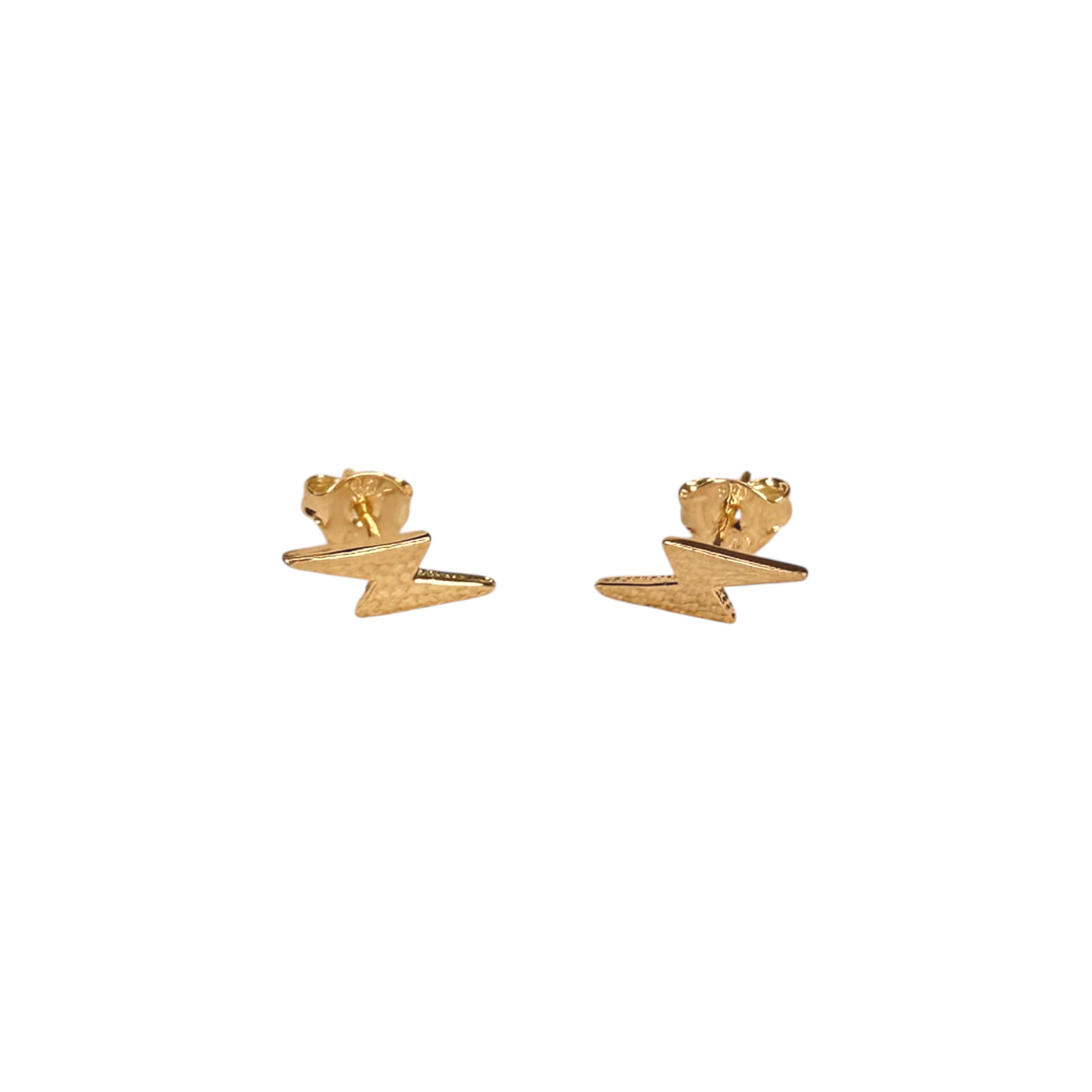 11mm Mini Lightning Bolt Stud 18K Gold Filled Earrings