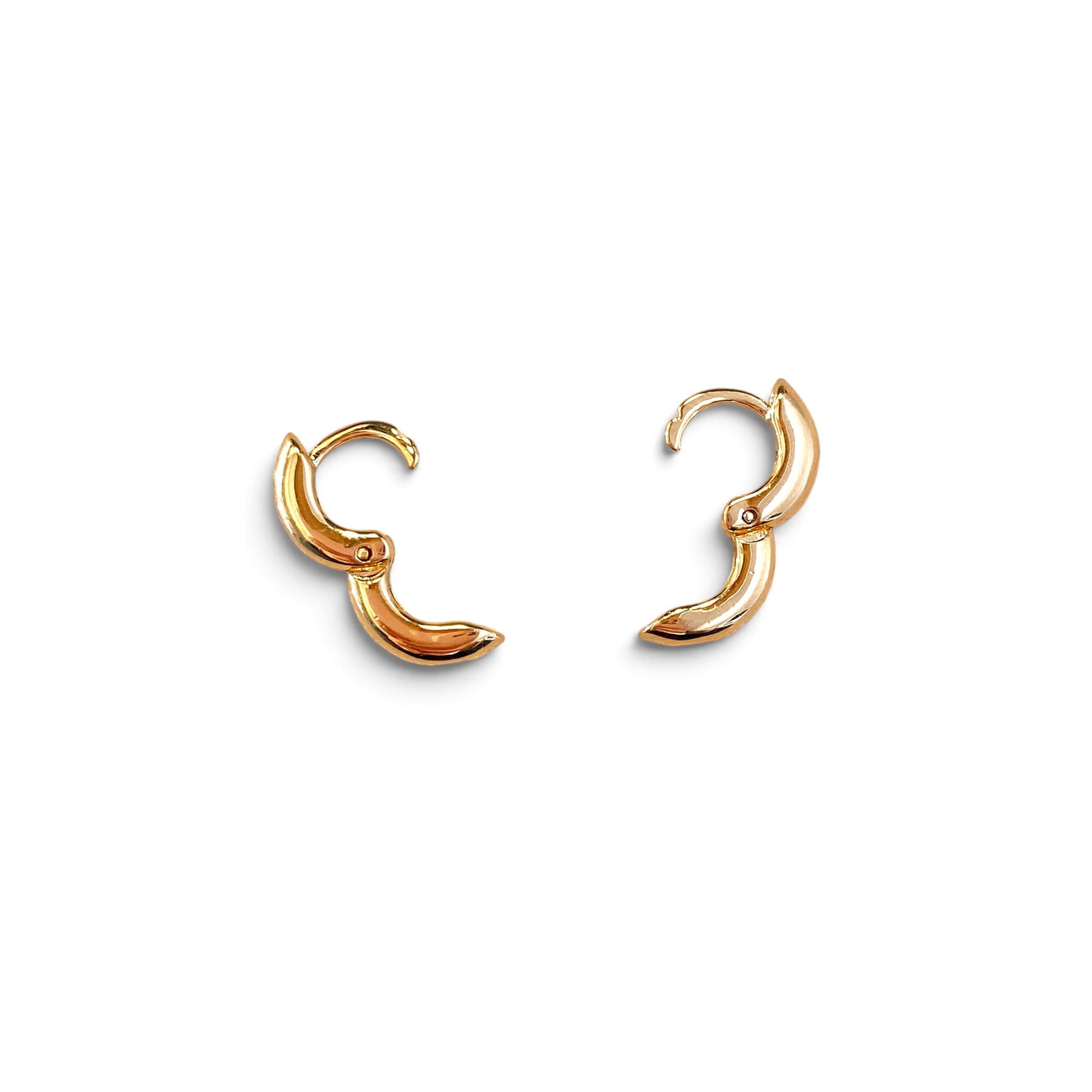 Rounded Huggie 12mm 18K Gold Filled Hoop Earrings