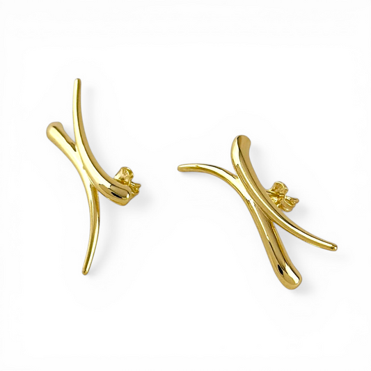 35mm Oversized X 18K Gold Filled Earrings