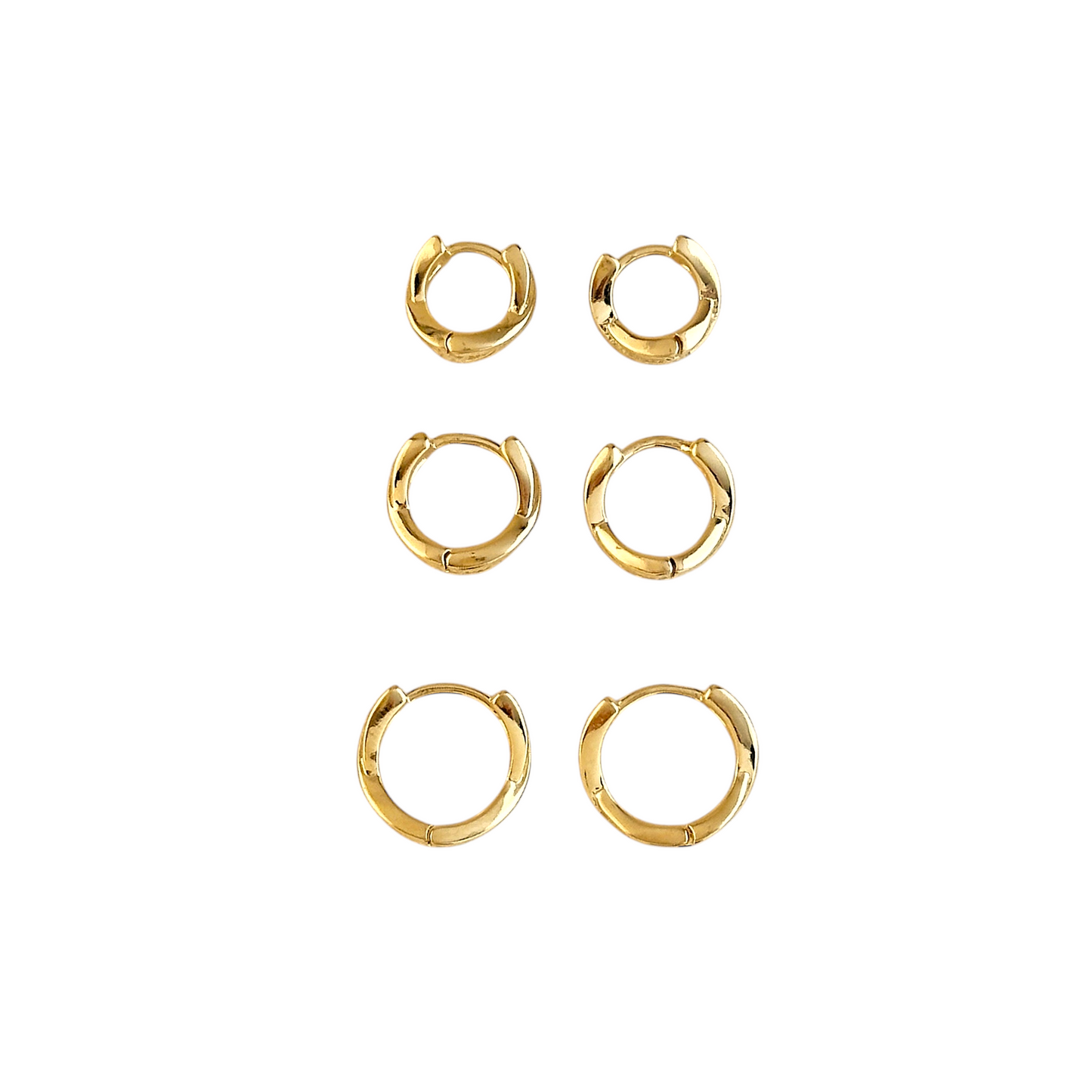 Criss-Cross Huggie Hoop 18k Gold Filled Earrings