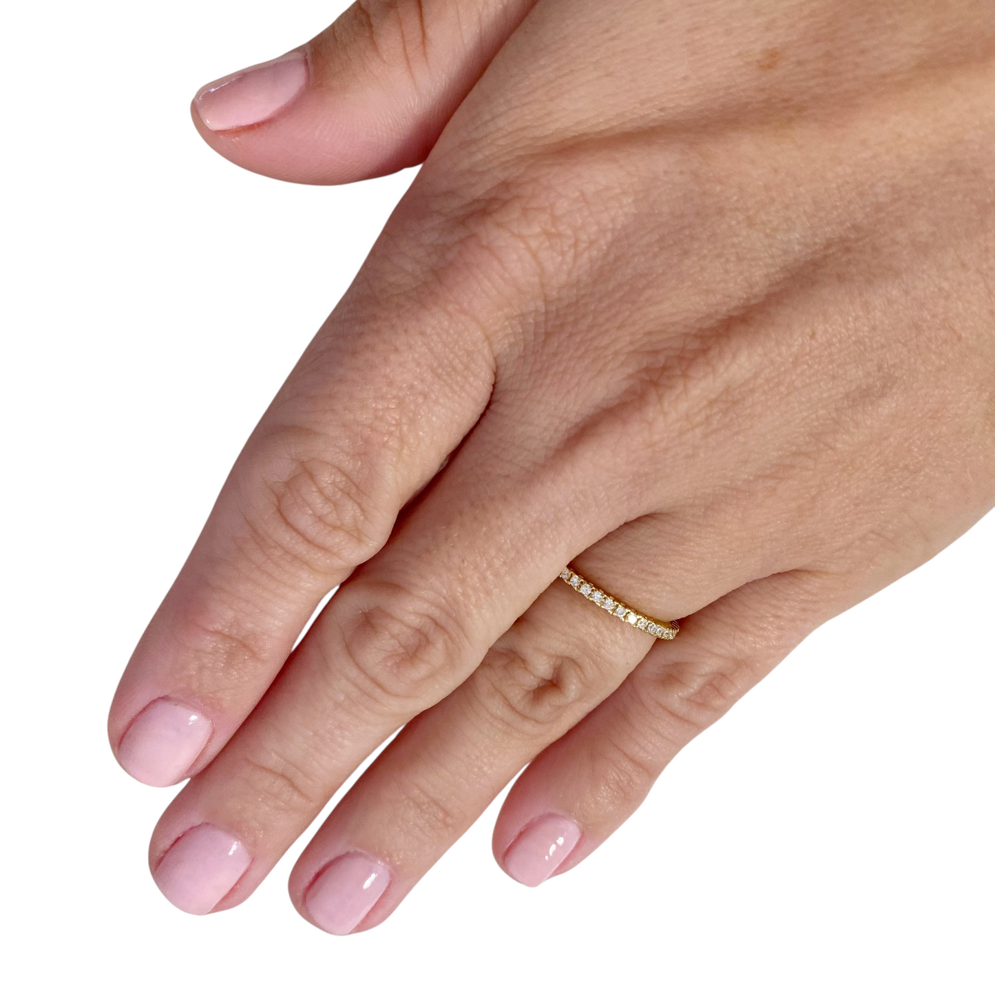 Micro CZ Eternity Band 18k Gold Filled Ring