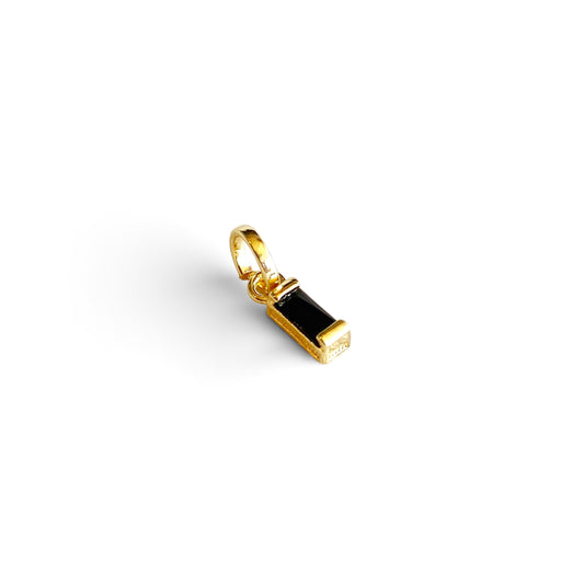 Baguette Black CZ Pendant
