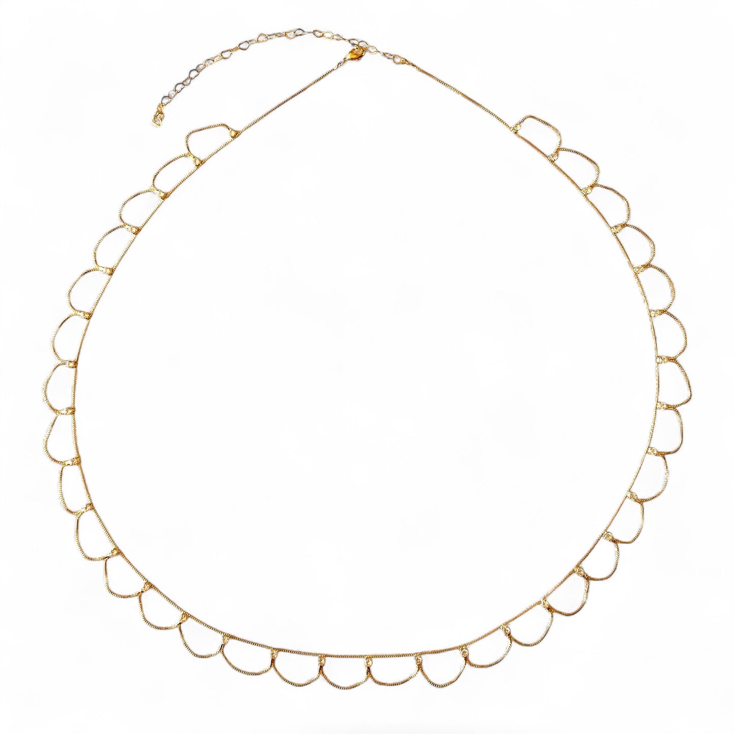 Bali CZ Belly Chain in 18K Gold Filled on white background