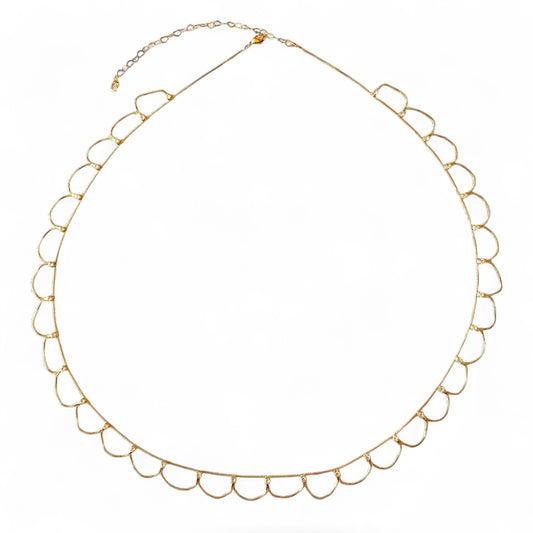 Bali CZ Belly Chain in 18K Gold Filled on white background