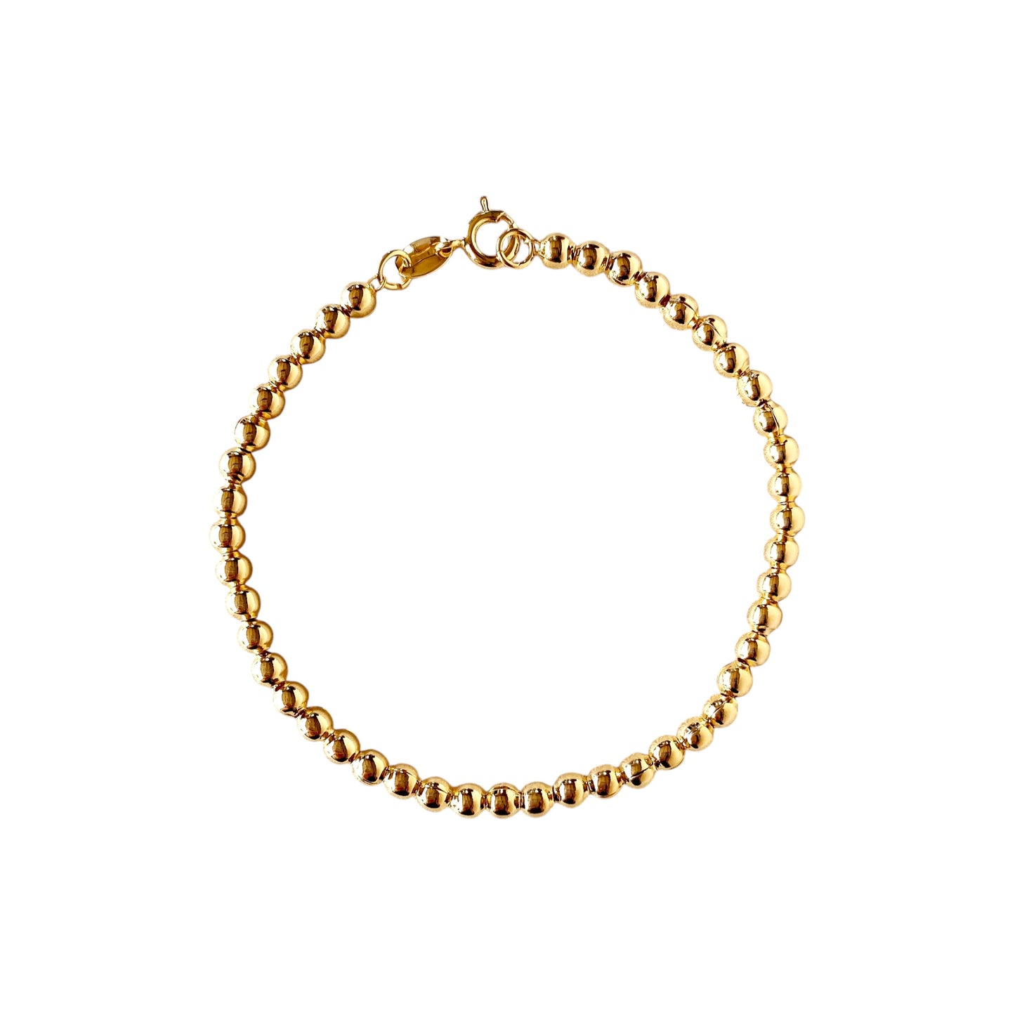 Beaded Chain 3.5mm 18K Gold Filled Bracelet